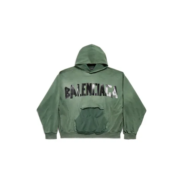 Balenciaga Sweatshirts and Hoodies WomenMen New Tape Type Ripped Pocket Hoodie Large Fit In Dark Green Dark Green Balenciaga Sweatshirts and Hoodies WomenMen New Tape Type Ripped Pocket Hoodie Large Fit In Dark Green Dark Green