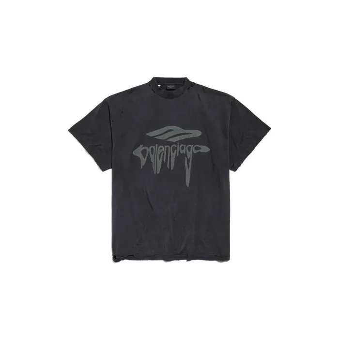 Balenciaga Tshirts Men Men039s 3b Liquefied Tshirt Oversized In Blackgrey Blackgrey Balenciaga Tshirts Men Men039s 3b Liquefied Tshirt Oversized In Blackgrey Blackgrey