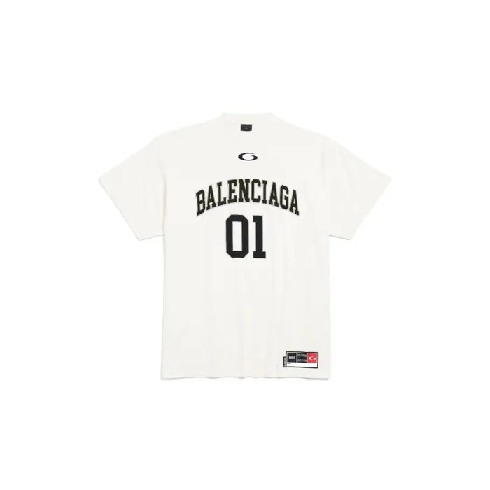 Balenciaga Tshirts Men Men039s Basketball Series 8211 Oversized Tshirt In Off White Off White Balenciaga Tshirts Men Men039s Basketball Series 8211 Oversized Tshirt In Off White Off White