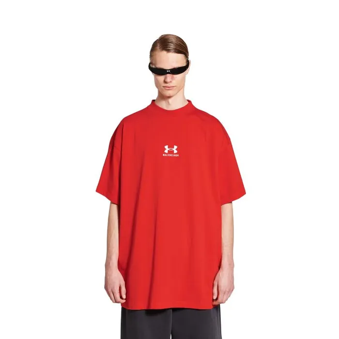 Balenciaga Tshirts Men Men039s Under Armour Tshirt Oversized In Redwhite Redwhite Balenciaga Tshirts Men Men039s Under Armour Tshirt Oversized In Redwhite Redwhite