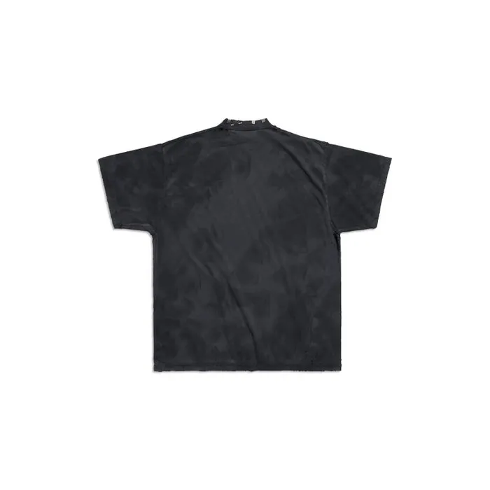 Balenciaga Tshirts WomenMen Pierced Tshirt Oversized In Black Black Balenciaga Tshirts WomenMen Pierced Tshirt Oversized In Black Black