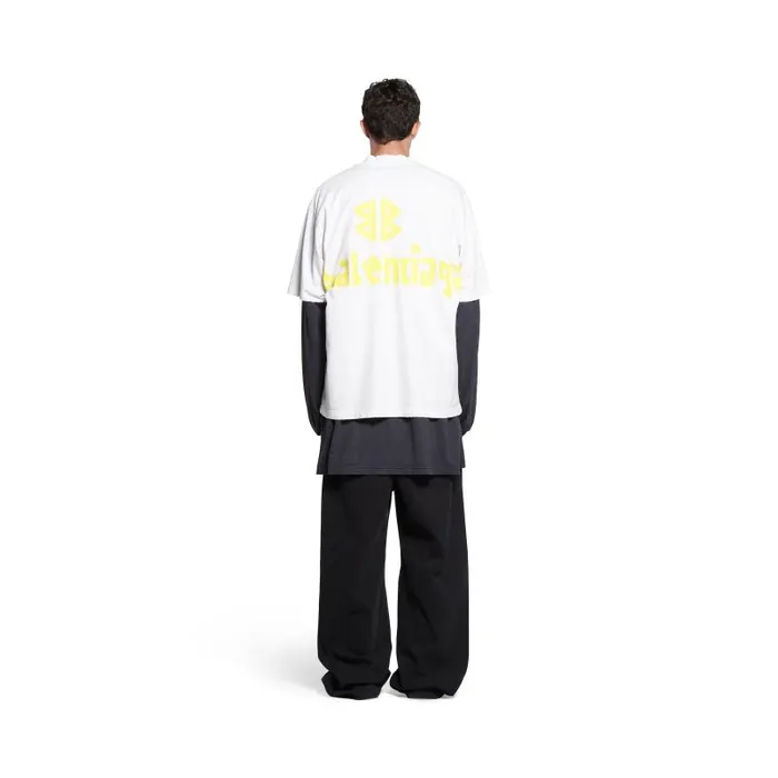 Balenciaga Tshirts WomenMen Tape Type Tshirt Medium Fit In White White Balenciaga Tshirts WomenMen Tape Type Tshirt Medium Fit In White White