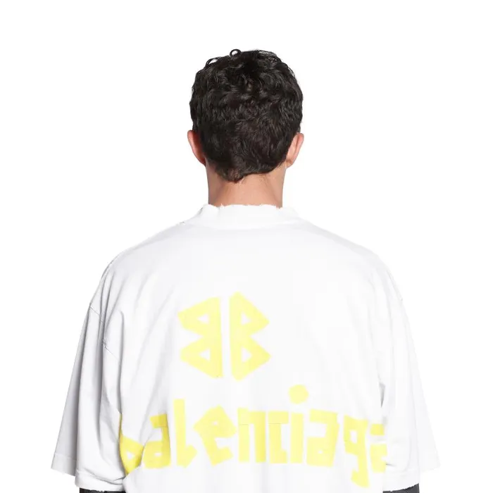 Balenciaga Tshirts WomenMen Tape Type Tshirt Medium Fit In White White Balenciaga Tshirts WomenMen Tape Type Tshirt Medium Fit In White White