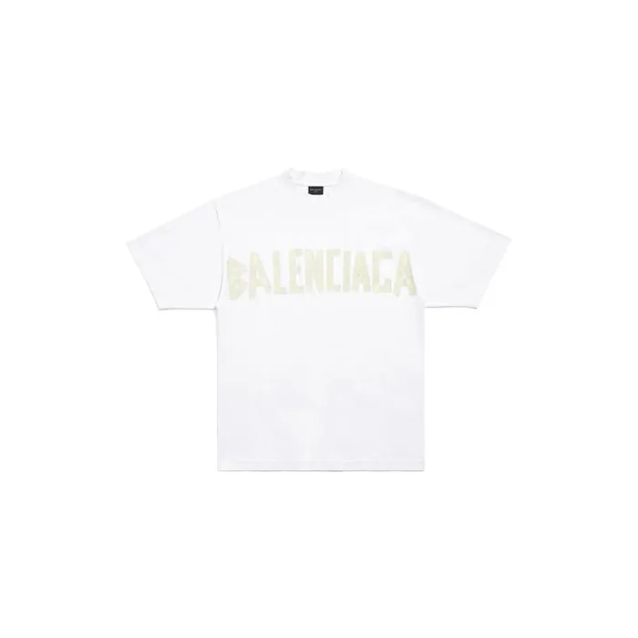 Balenciaga Tshirts WomenMen Tape Type Tshirt Medium Fit In White White Balenciaga Tshirts WomenMen Tape Type Tshirt Medium Fit In White White