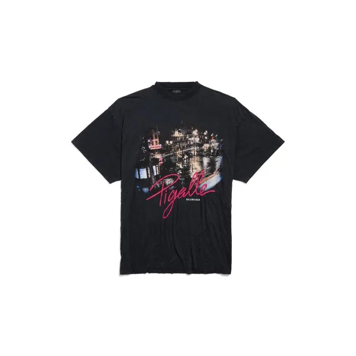 Balenciaga Tshirts WomenMen Women039s Pigalle Tshirt Oversized In Black Faded Black Faded Balenciaga Tshirts WomenMen Women039s Pigalle Tshirt Oversized In Black Faded Black Faded