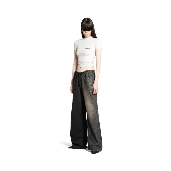 Balenciaga Tshirts Women Women039s Beverly Hills Tshirt Fitted In Off Whiteblack Off Whiteblack