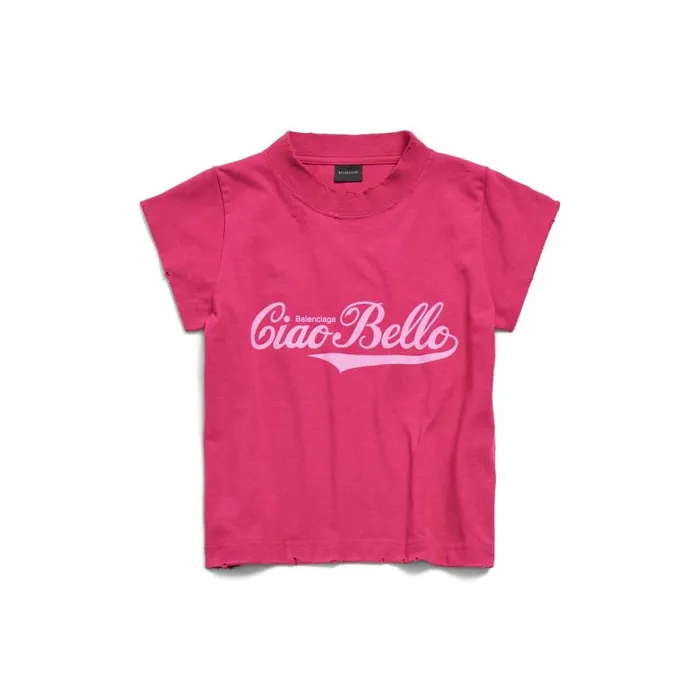 Balenciaga Tshirts Women Women039s Ciao Bello Shrunk Tshirt In Pink Pink Balenciaga Tshirts Women Women039s Ciao Bello Shrunk Tshirt In Pink Pink