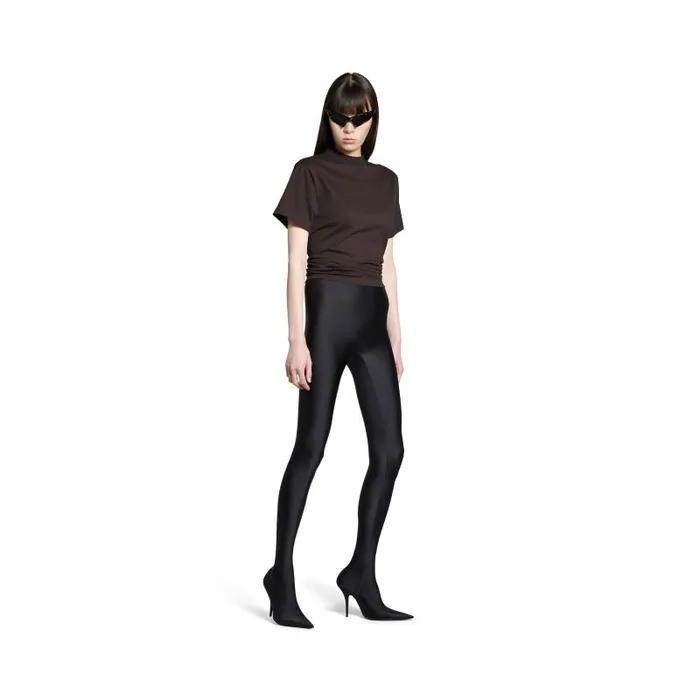 Balenciaga Tshirts Women Women039s Knotted Tshirt Small Fit In Black Black