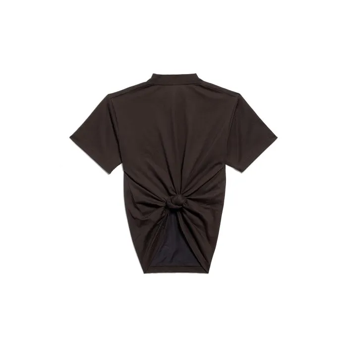 Balenciaga Tshirts Women Women039s Knotted Tshirt Small Fit In Black Black Balenciaga Tshirts Women Women039s Knotted Tshirt Small Fit In Black Black