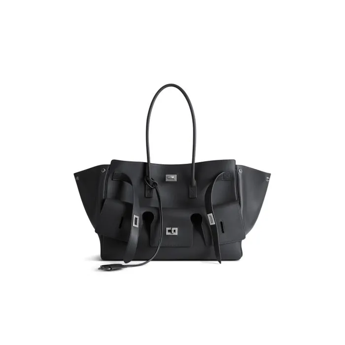 Balenciaga Tote Bags WomenMen Bel Air Medium Carry All Bag In Black Black