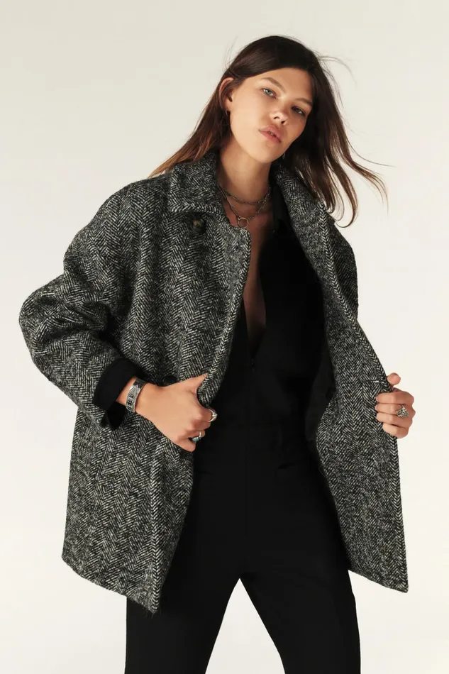 BallShaped Coat Tolsom Gray Women Baandsh Jackets and Coats