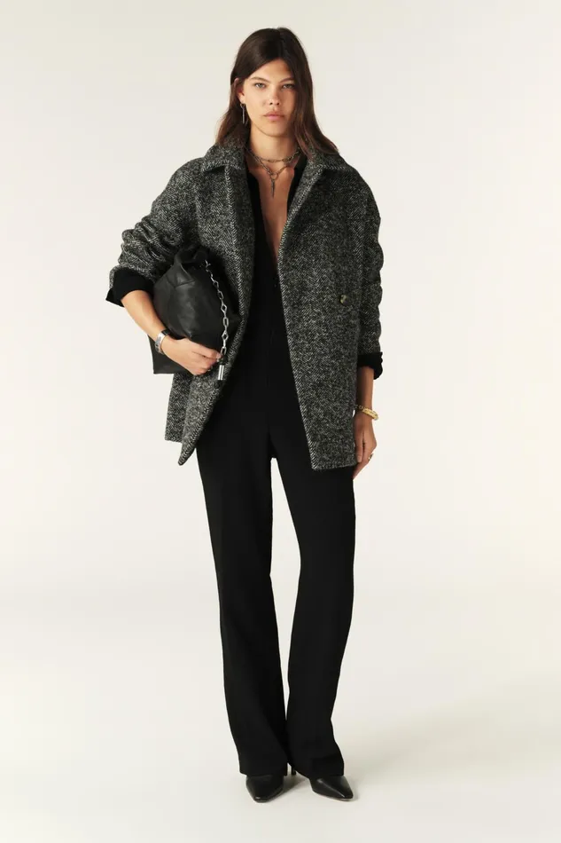 BallShaped Coat Tolsom Gray Women Baandsh Jackets and Coats
