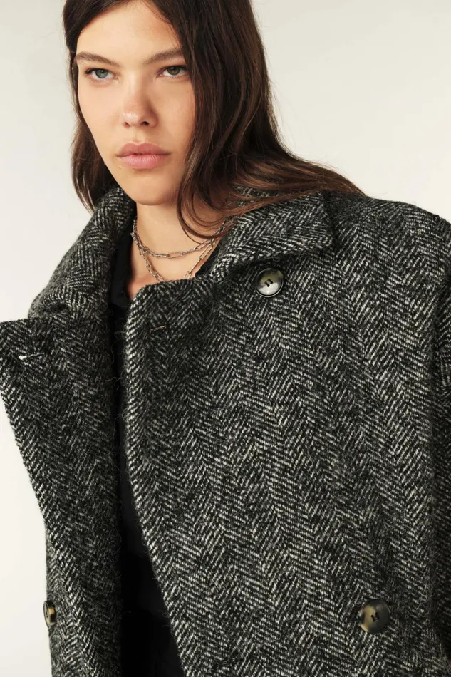 BallShaped Coat Tolsom Gray Women Baandsh Jackets and Coats