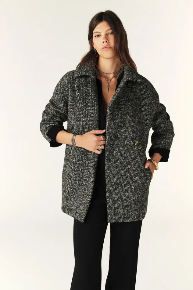 BallShaped Coat Tolsom Gray Women Baandsh Jackets and Coats