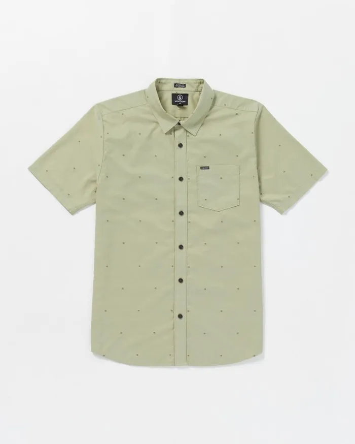 Bankstone Woven Short Sleeve Shirt 8211 Green Tea Mens Volcom Shirts and Flannels Bankstone Woven Short Sleeve Shirt 8211 Green Tea Mens Volcom Shirts and Flannels