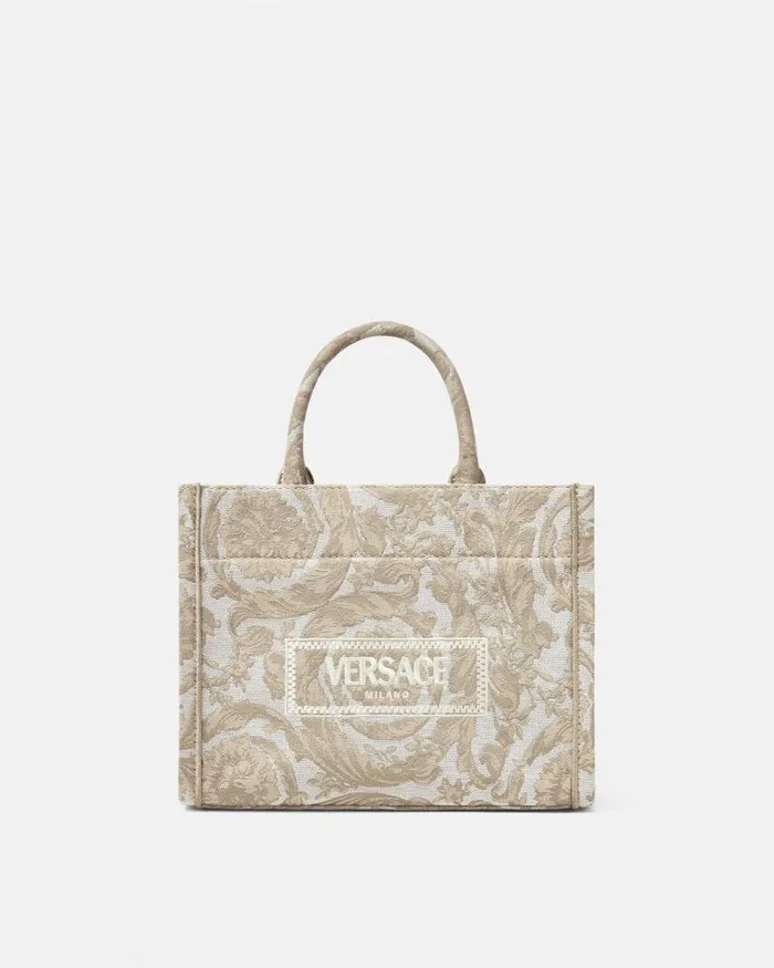 Barocco Athena Small Tote Bag Beigeprint Women Versace Totes