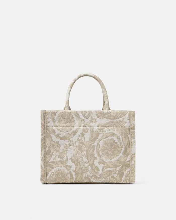 Barocco Athena Small Tote Bag Beigeprint Women Versace Totes