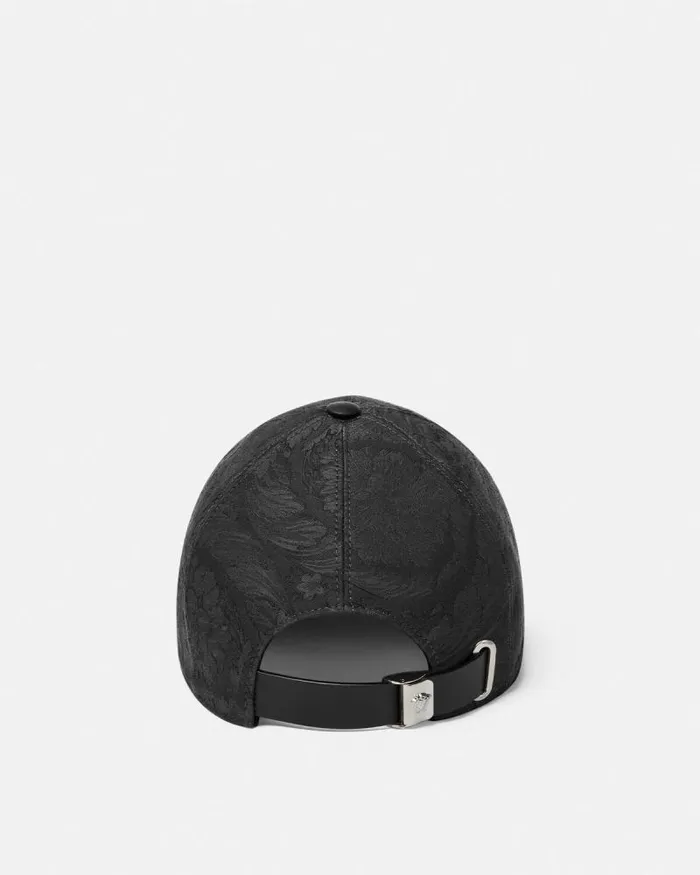 Barocco Jacquard Baseball Cap Gray WomenMen Versace Hats and Caps