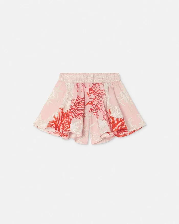 Barocco Sea Baby Shorts Coral Children Versace Clothing