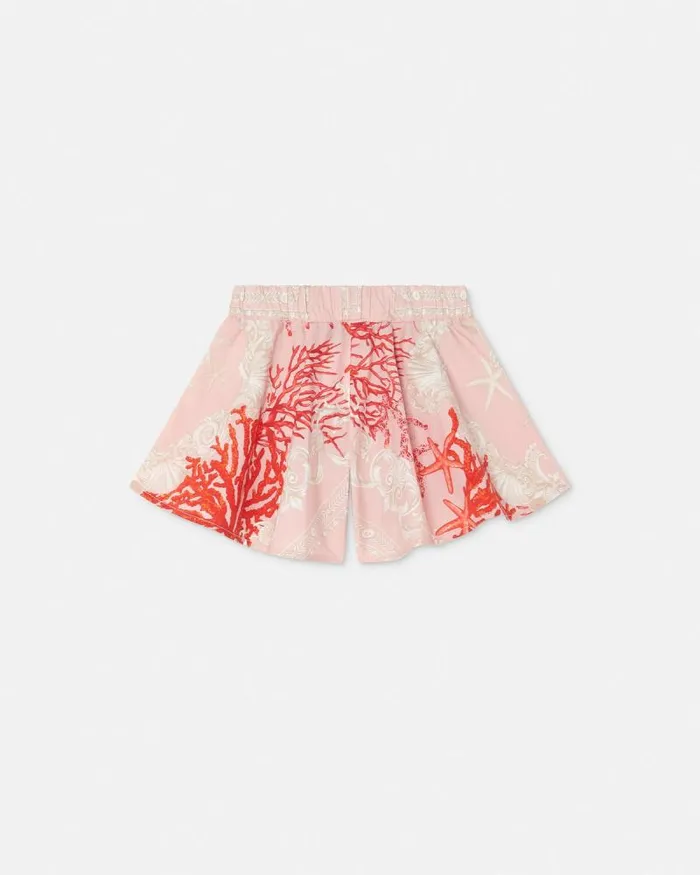 Barocco Sea Baby Shorts Coral Children Versace Clothing