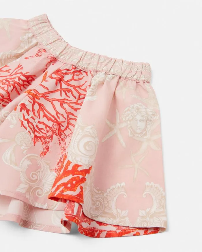 Barocco Sea Baby Shorts Coral Children Versace Clothing