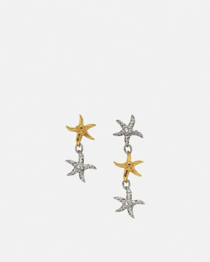 Barocco Sea Drop Earrings Silvergold Women Versace Earrings