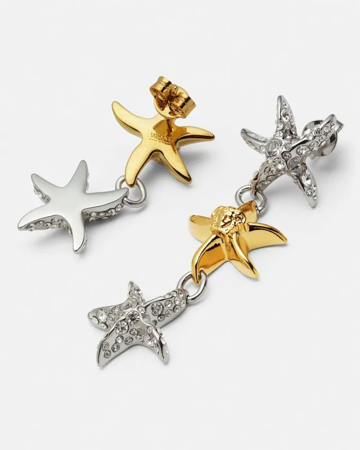 Barocco Sea Drop Earrings Silvergold Women Versace Earrings