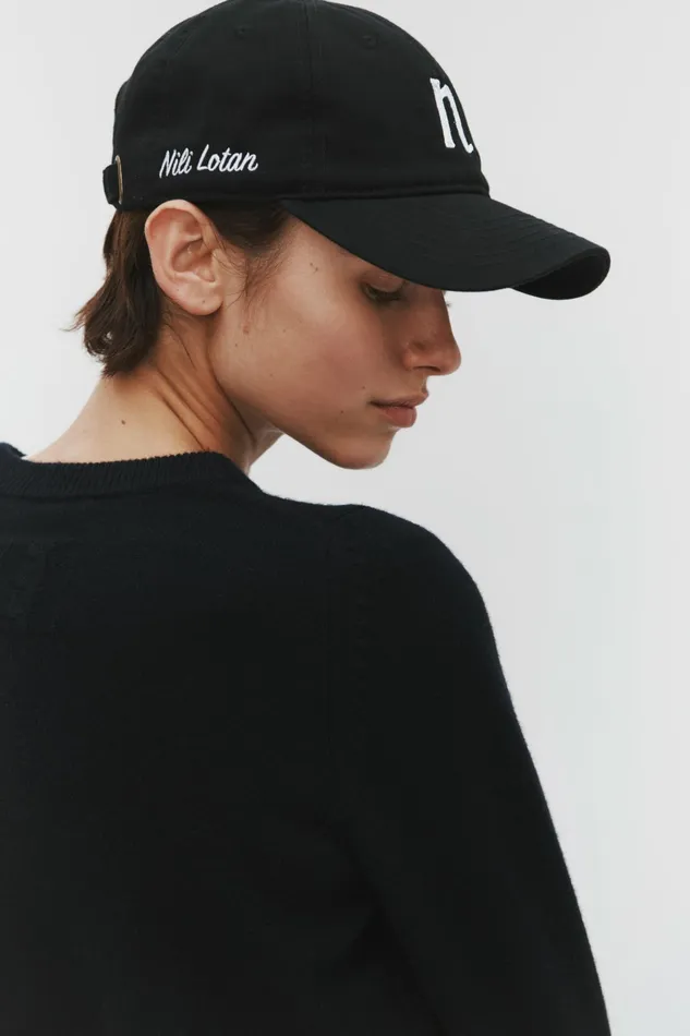 BASEBALL HAT Black Women Nili Lotan Belts and Accessories