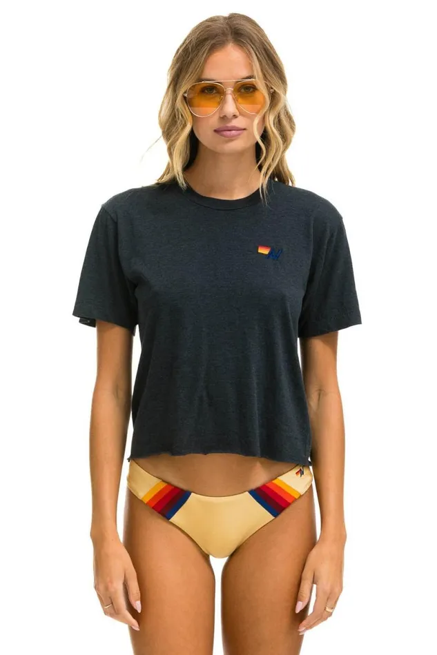 Basic Boyfriend Tee 8211 Charcoal Women Aviator Nation Tees