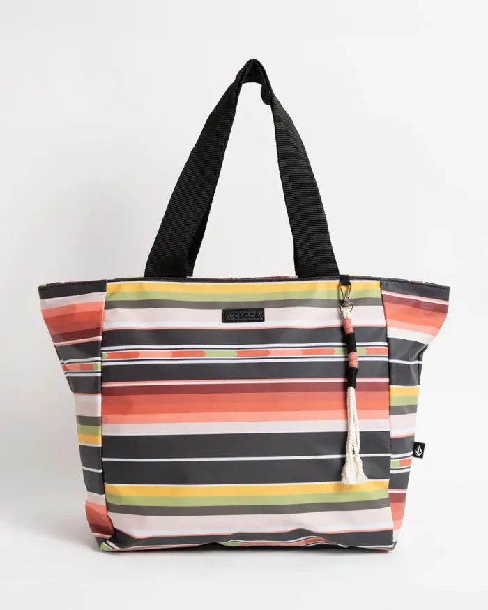Bay Bae Beach Tote 8211 Multi Black Womens Volcom Bags and Backpacks