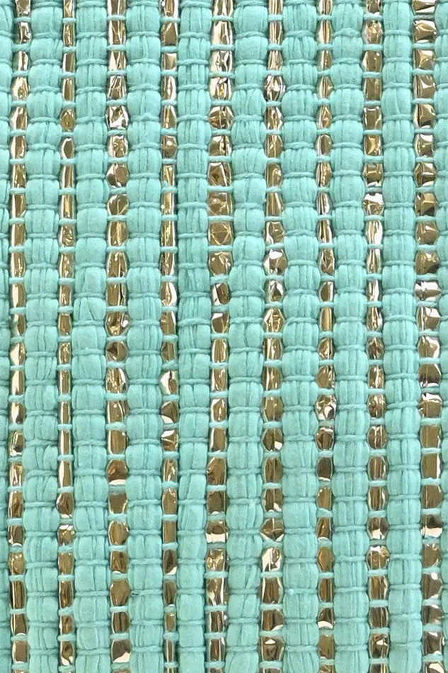 Beach Bags Natural Beauty Upcyled Hand Woven Mint Tote 8211 America and Beyond Women