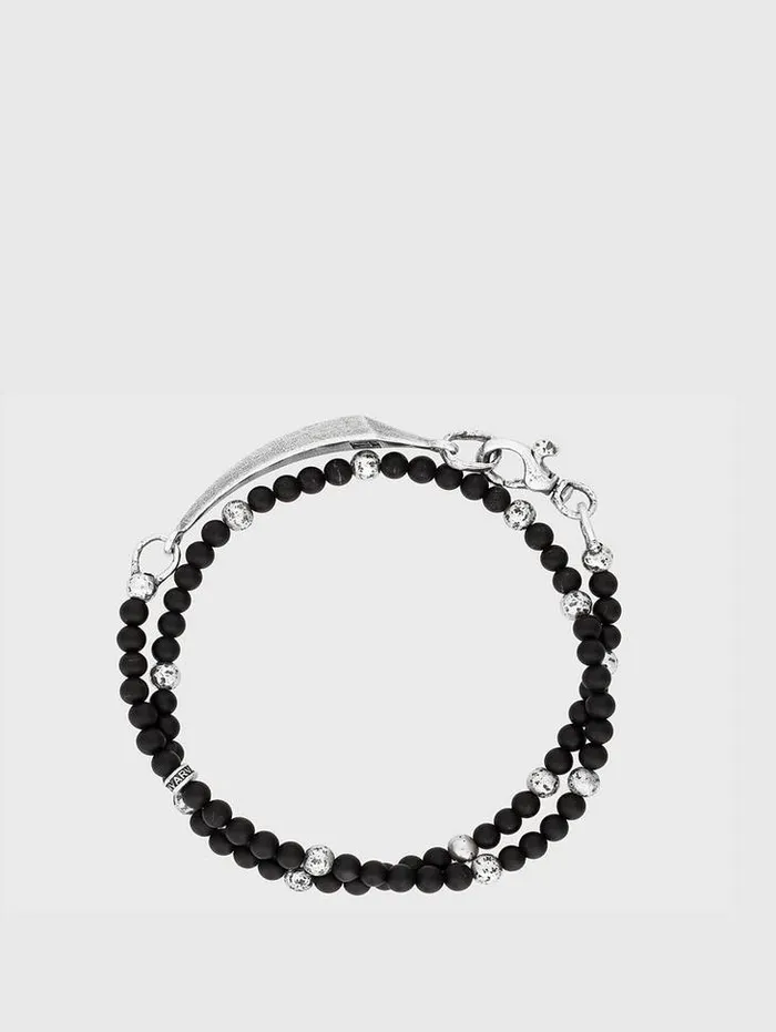 BEADED MULTISTRAND BRACELET Silver Men John Varvatos Jewelry