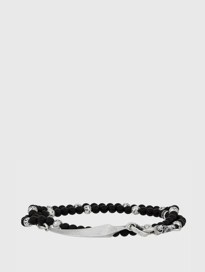 BEADED MULTISTRAND BRACELET Silver Men John Varvatos Jewelry
