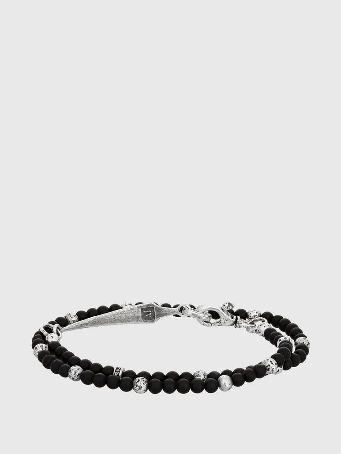 BEADED MULTISTRAND BRACELET Silver Men John Varvatos Jewelry