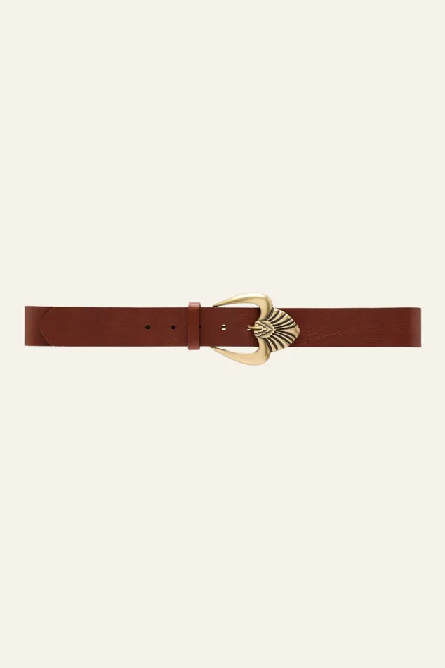 Belt With Metal Buckle Billie Brown Women Baandsh Belts