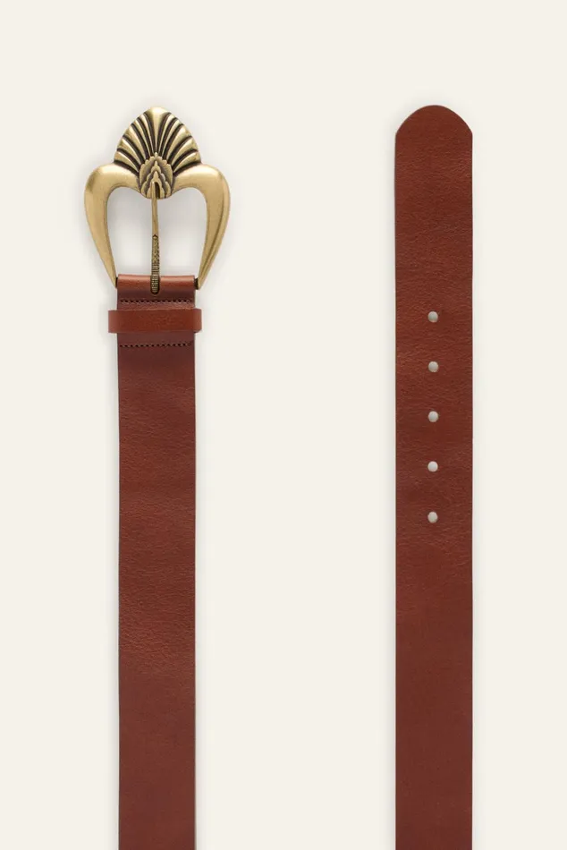 Belt With Metal Buckle Billie Brown Women Baandsh Belts