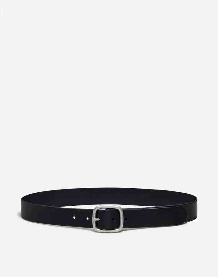 Belts Men Madewell Leather CenterBar Belt True Black