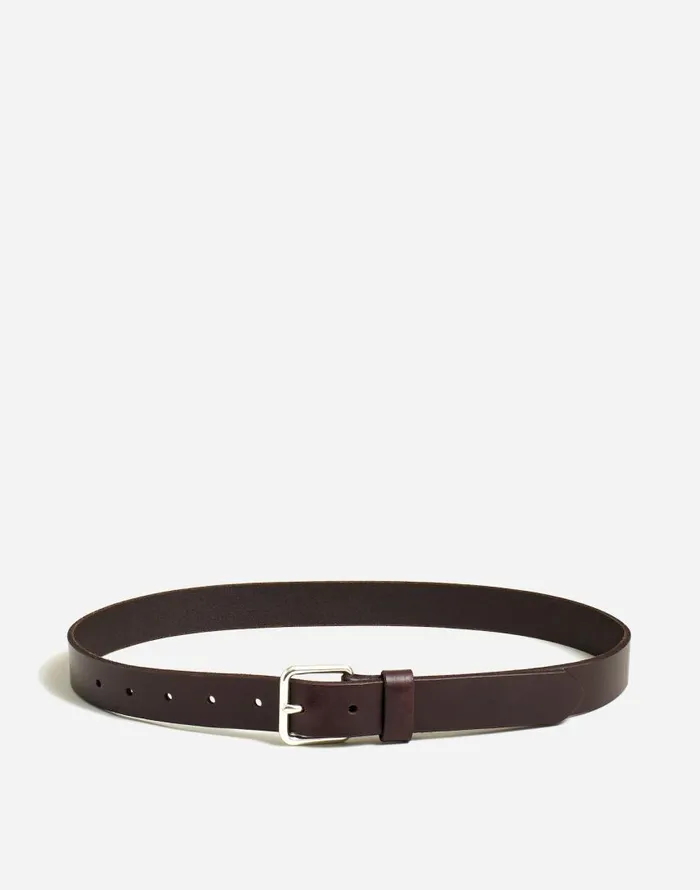 Belts Men Madewell Narrow Leather Belt Rich Brown