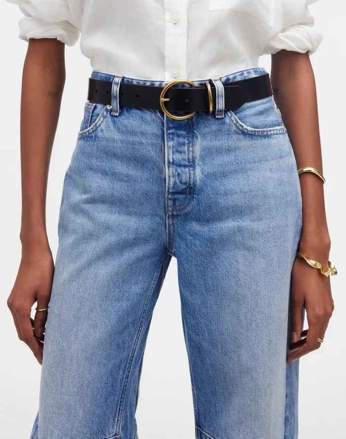 Belts Women Madewell OBuckle Leather Belt True Black