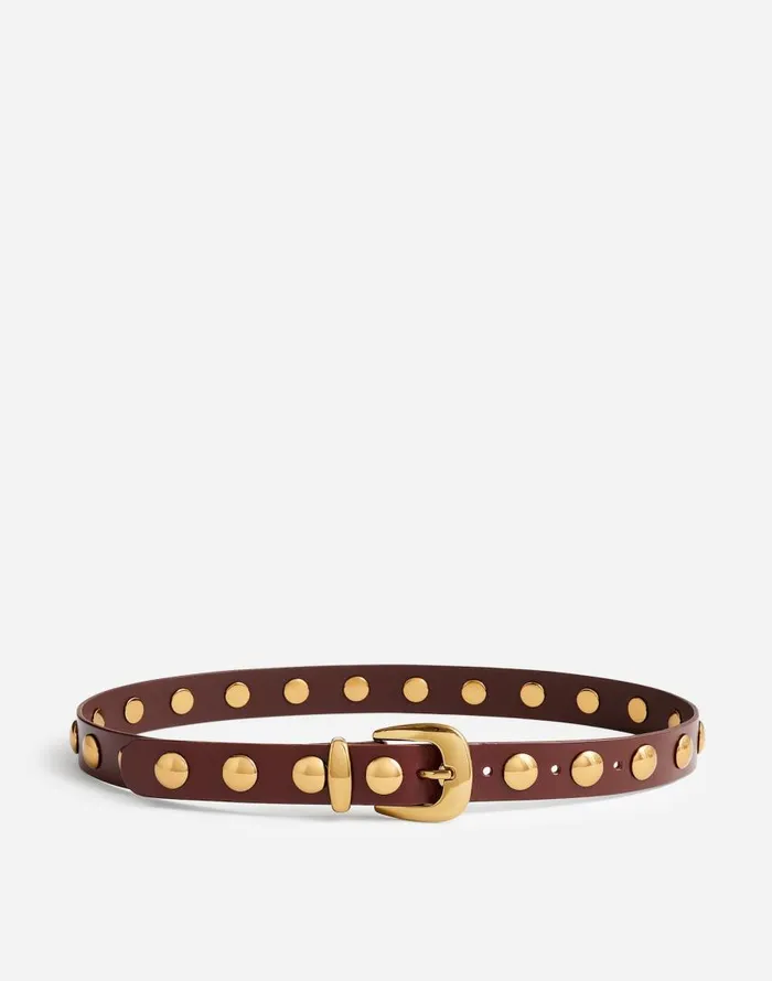 Belts Women Madewell Studded Western Belt Soft Mahogany