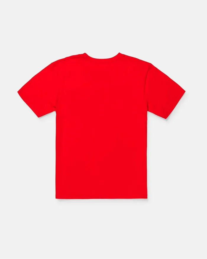 Big Boys Circle Stone Short Sleeve Tee 8211 Red Kids Volcom TShirts and Tanks