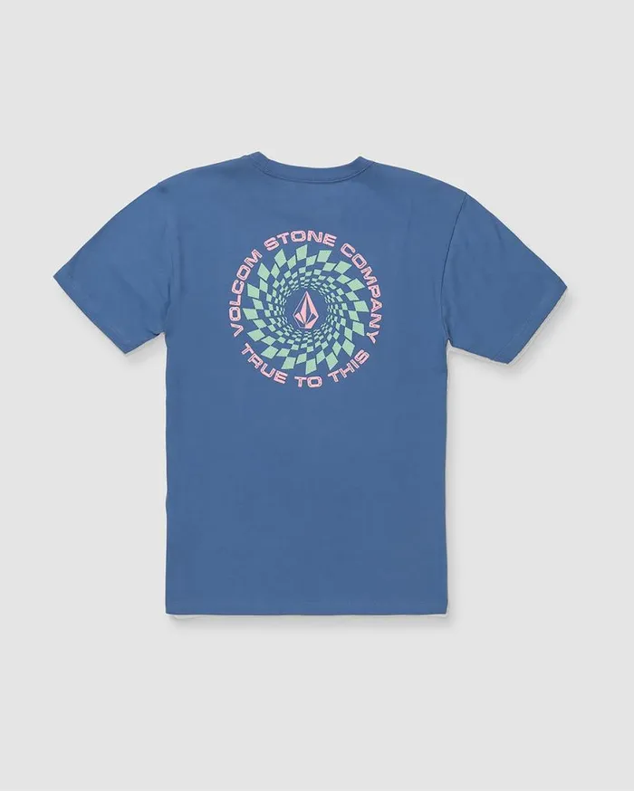 Big Boys Rabbit Hole Short Sleeve Tee 8211 Blue Kids Volcom TShirts and Tanks