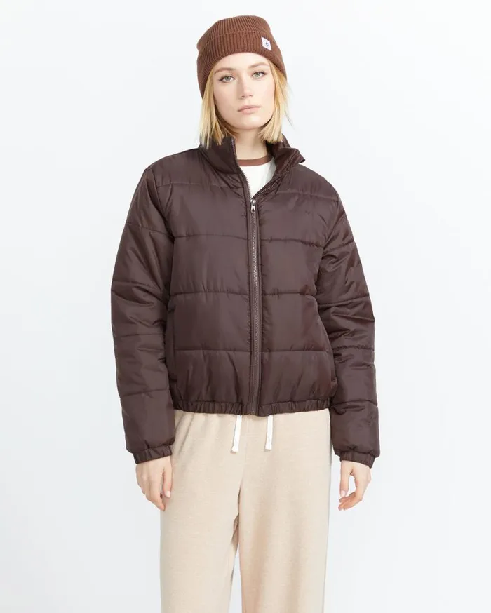 Big Fluff Puff Jacket 8211 Dark Chocolate Womens Volcom Jackets