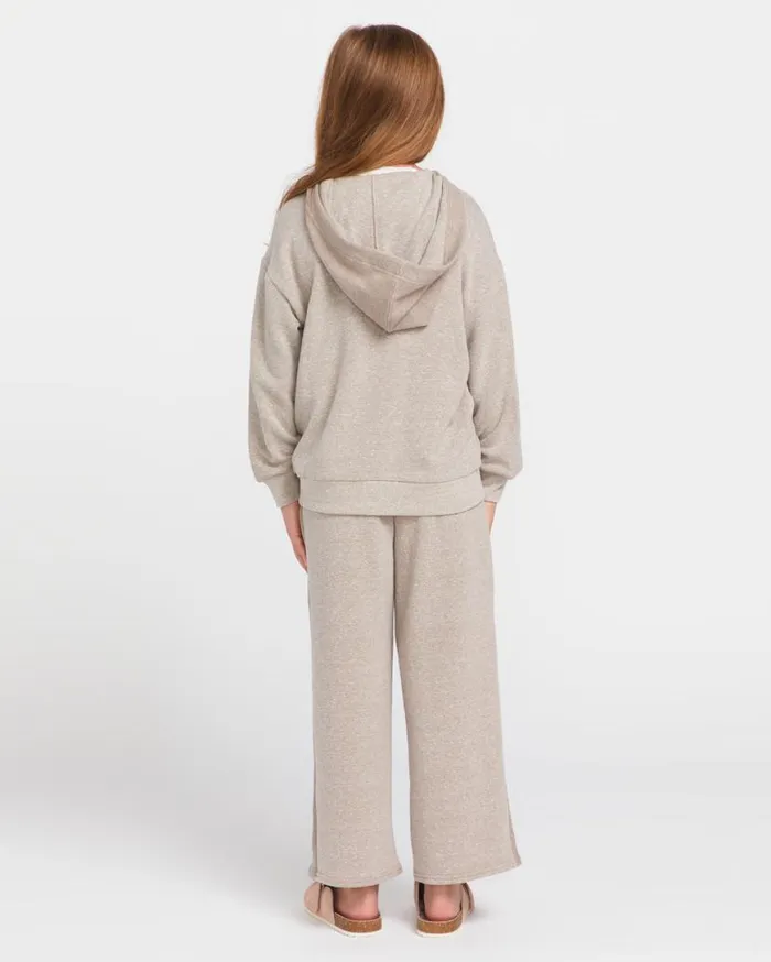Big Girls Lived In Lounge Frenchie Zip Fleece 8211 Moondust Kids Volcom Hoodies and Sweatshirts