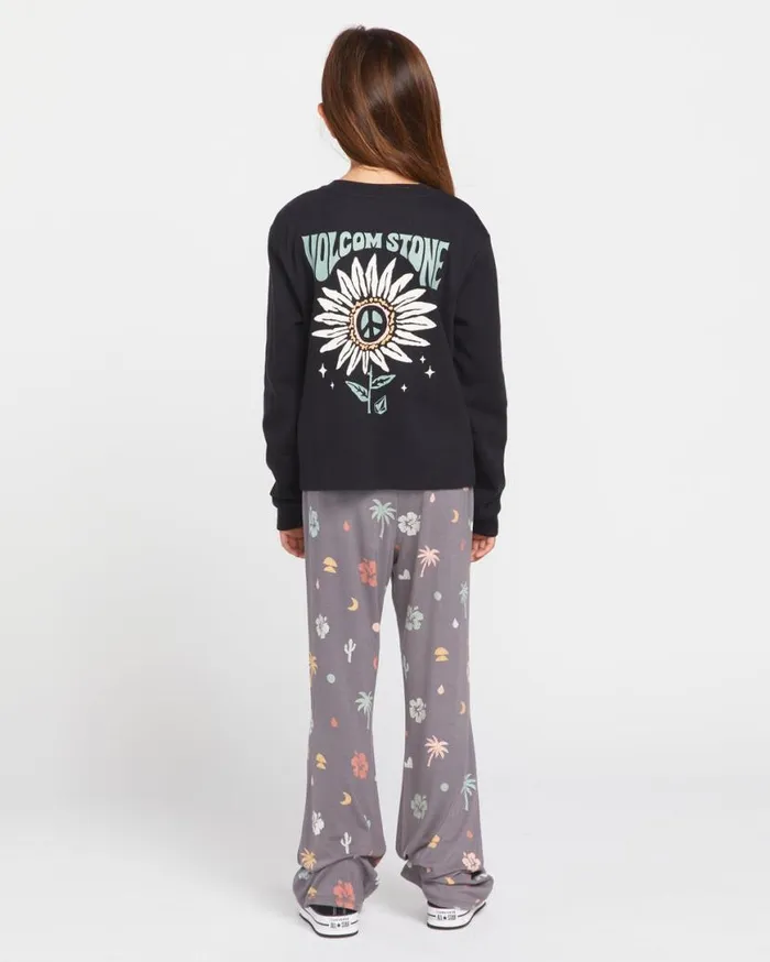 Big Girls Thermality Long Sleeve Shirt 8211 Black Kids Volcom TShirts and Tanks