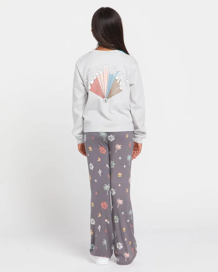 Big Girls Thermality Long Sleeve Shirt 8211 Light Grey Kids Volcom TShirts and Tanks