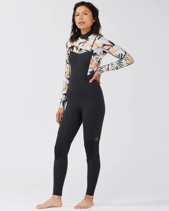 Billabong 43 Salty Dayz Chest Zip Full Wetsuit Paradise Black Womens Wetsuits Billabong 43 Salty Dayz Chest Zip Full Wetsuit Paradise Black Womens Wetsuits