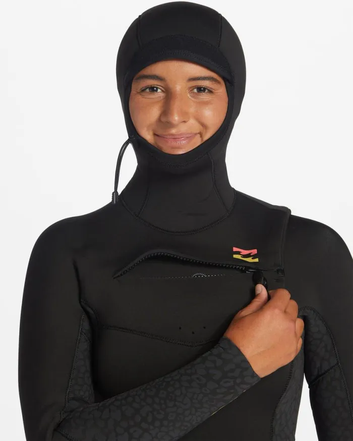Billabong 54 Synergy Hooded Chest Zip Full Wetsuit Wild Black Womens Wetsuits Billabong 54 Synergy Hooded Chest Zip Full Wetsuit Wild Black Womens Wetsuits