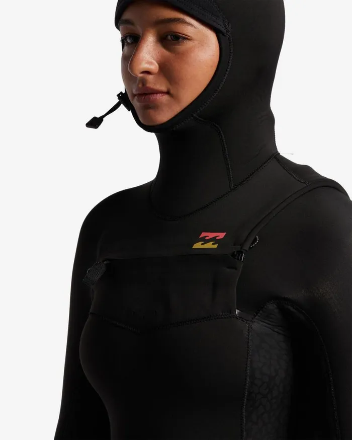 Billabong 54 Synergy Hooded Chest Zip Full Wetsuit Wild Black Womens Wetsuits Billabong 54 Synergy Hooded Chest Zip Full Wetsuit Wild Black Womens Wetsuits
