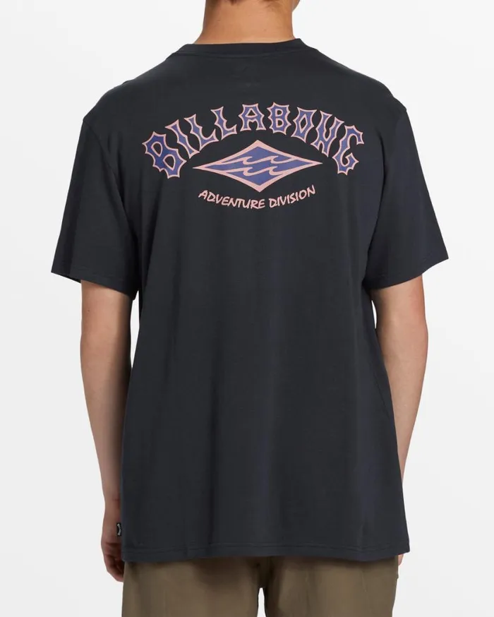 Billabong ADiv Arch TShirt Washed Black Mens TShirts Billabong ADiv Arch TShirt Washed Black Mens TShirts